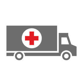 Gráfico de una unidad móvil de donación de sangre.