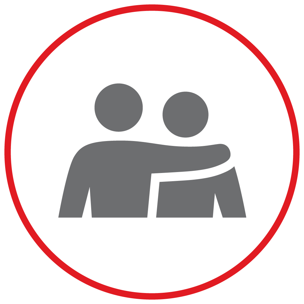 two people hugging icon