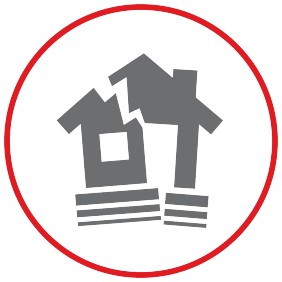 Illustrated earthquake icon