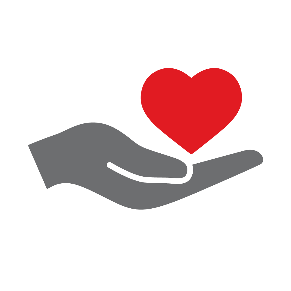 Hand holding a heart