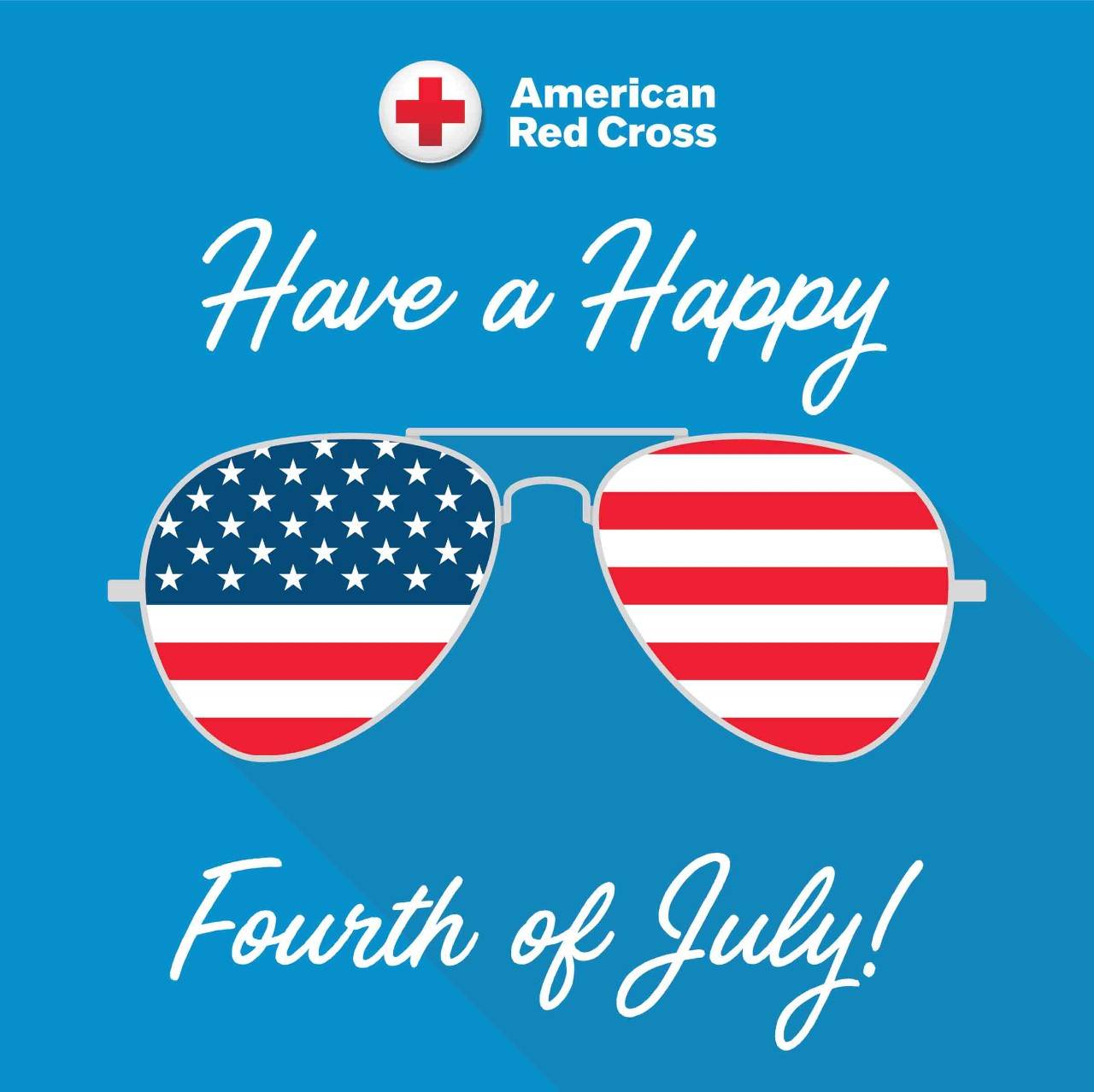 Happy fourth of july image with flag sunglasses