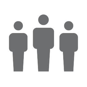 Group of people standing together icon