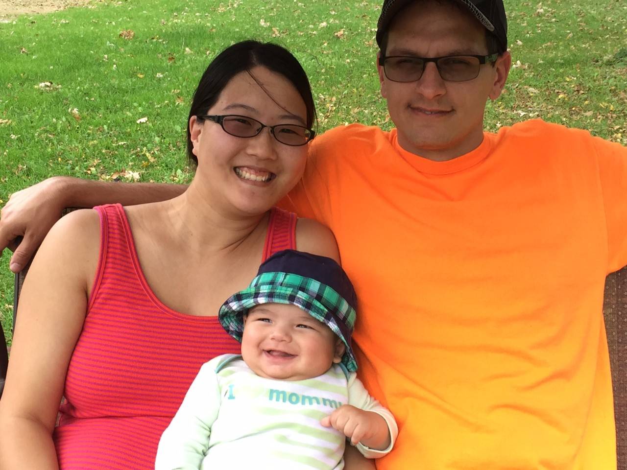 Red Cross blood recipient Lisa Jaeger, pictured with her husband Brent and son Ryan. Receiving blood in a matter of minutes was the difference between life and death for Lisa.