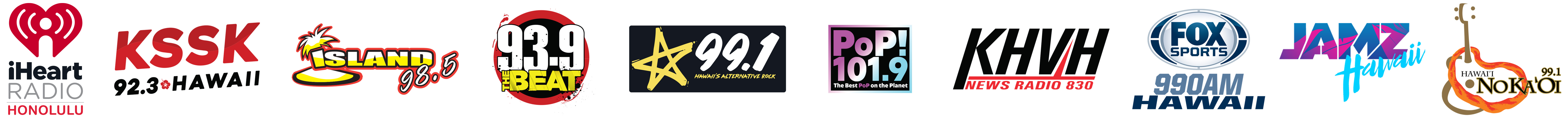 iHeart Media Hawaii logos.