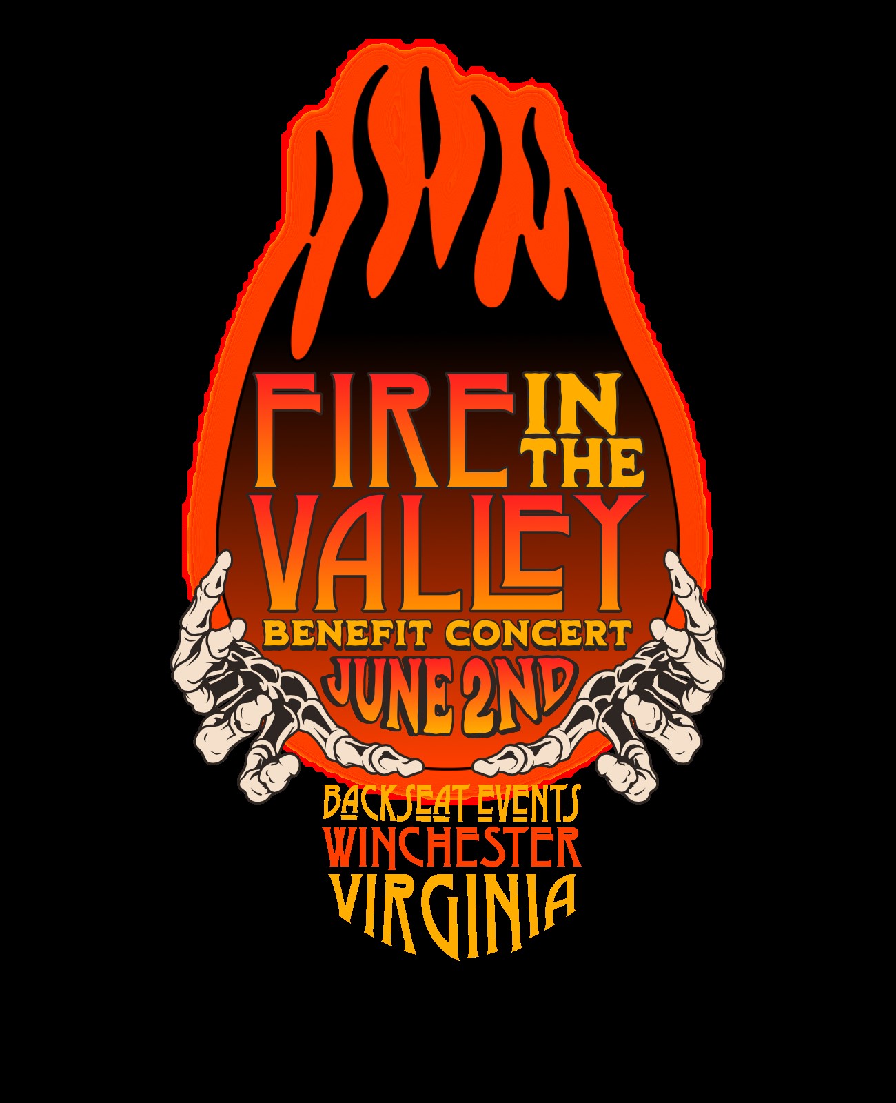 Fire in the Valley benefit concert logo