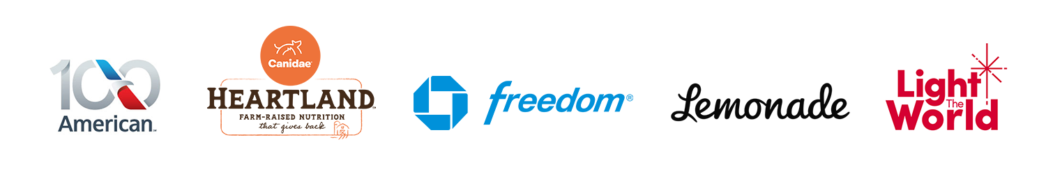 American Airlines, Heartland, Chase Freedom, Lemonade, Light the World