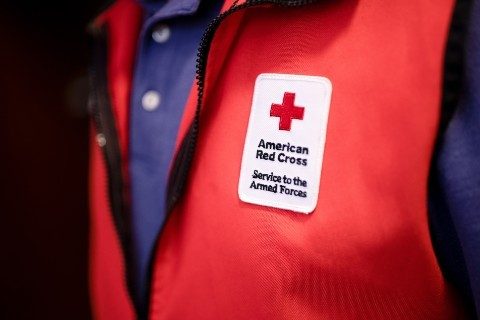 An American Red Cross Service to the Armed Forces volunteer