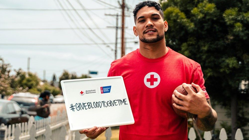 NFL Player James Conner Shares Cancer Story Encouraging Blood Donations to “Give Blood to Give Time”