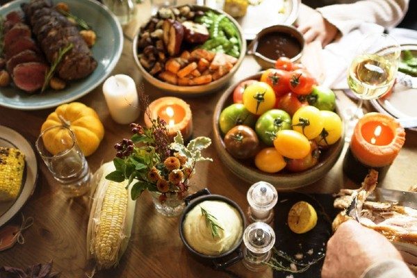 A table set for a family feast