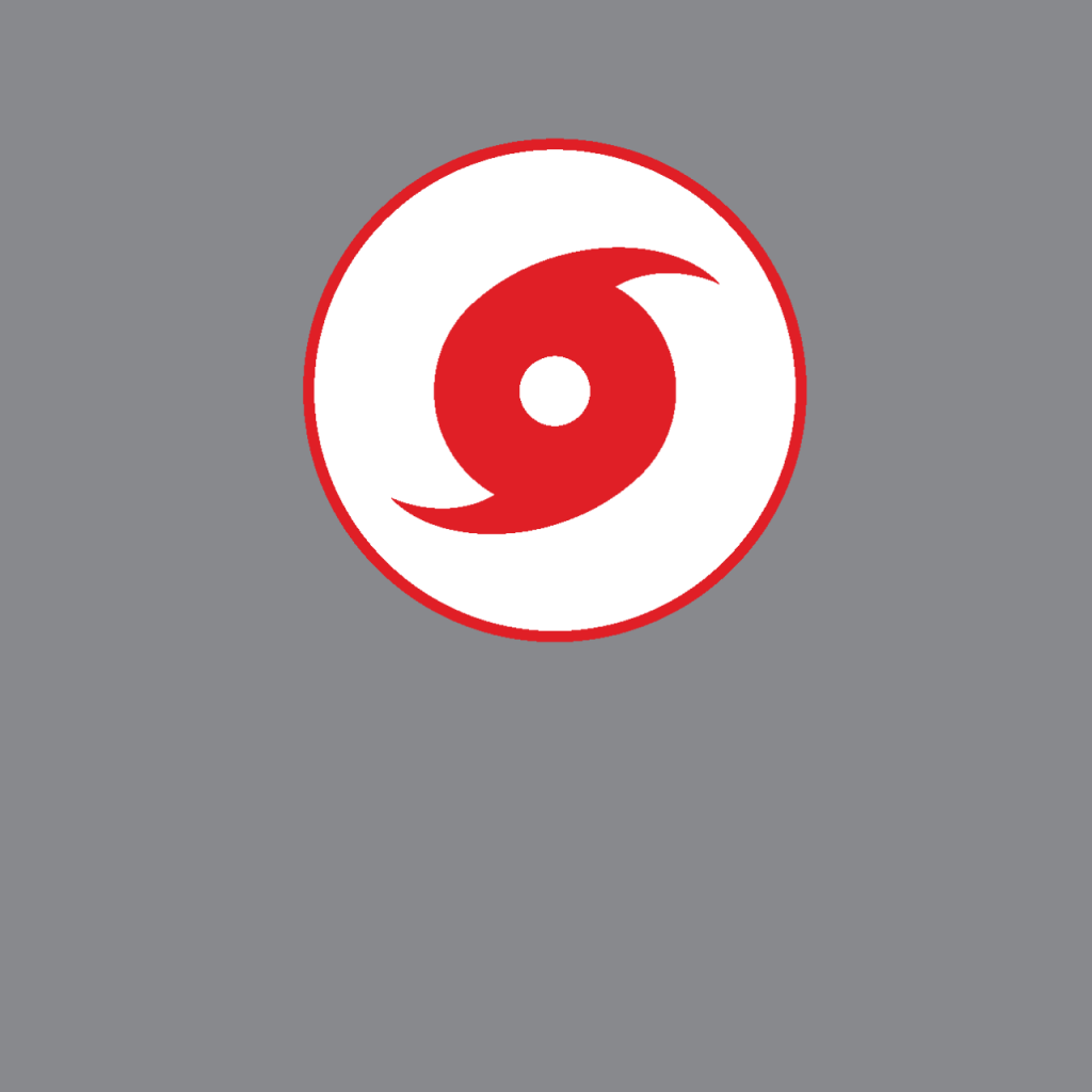 Icon of a hurricane on a gray background