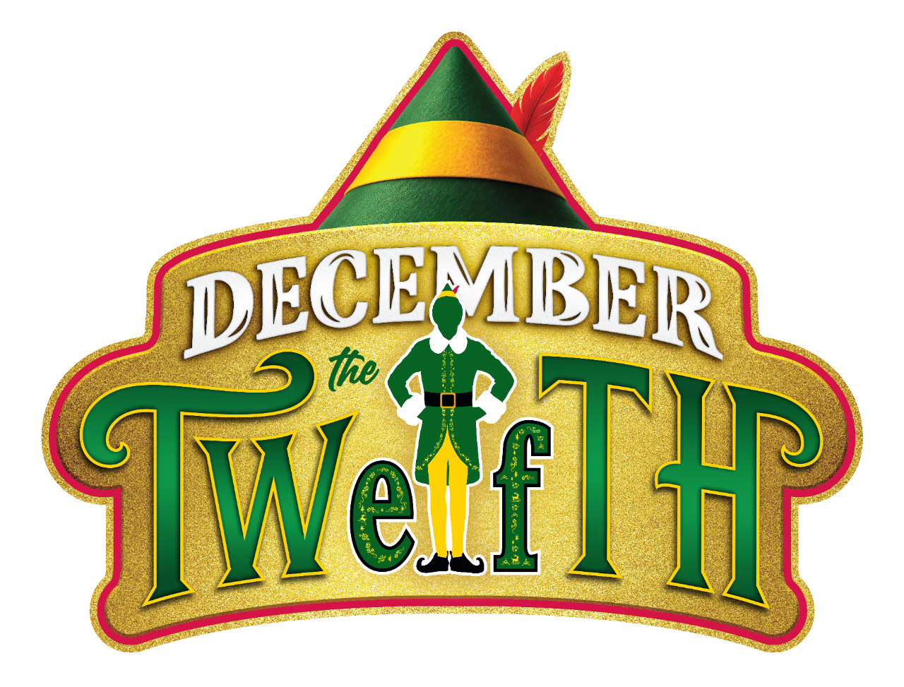 logo for December the 12th in the style of the movie Elf