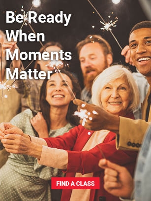 person taking cpr training