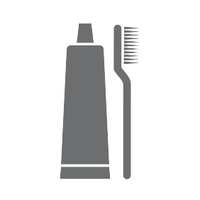 Toothbrush toothpaste icon