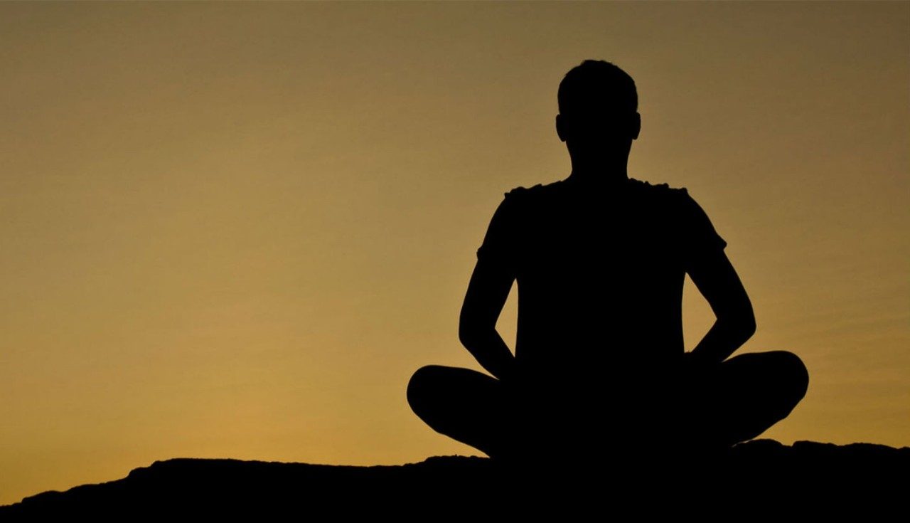 Man meditating