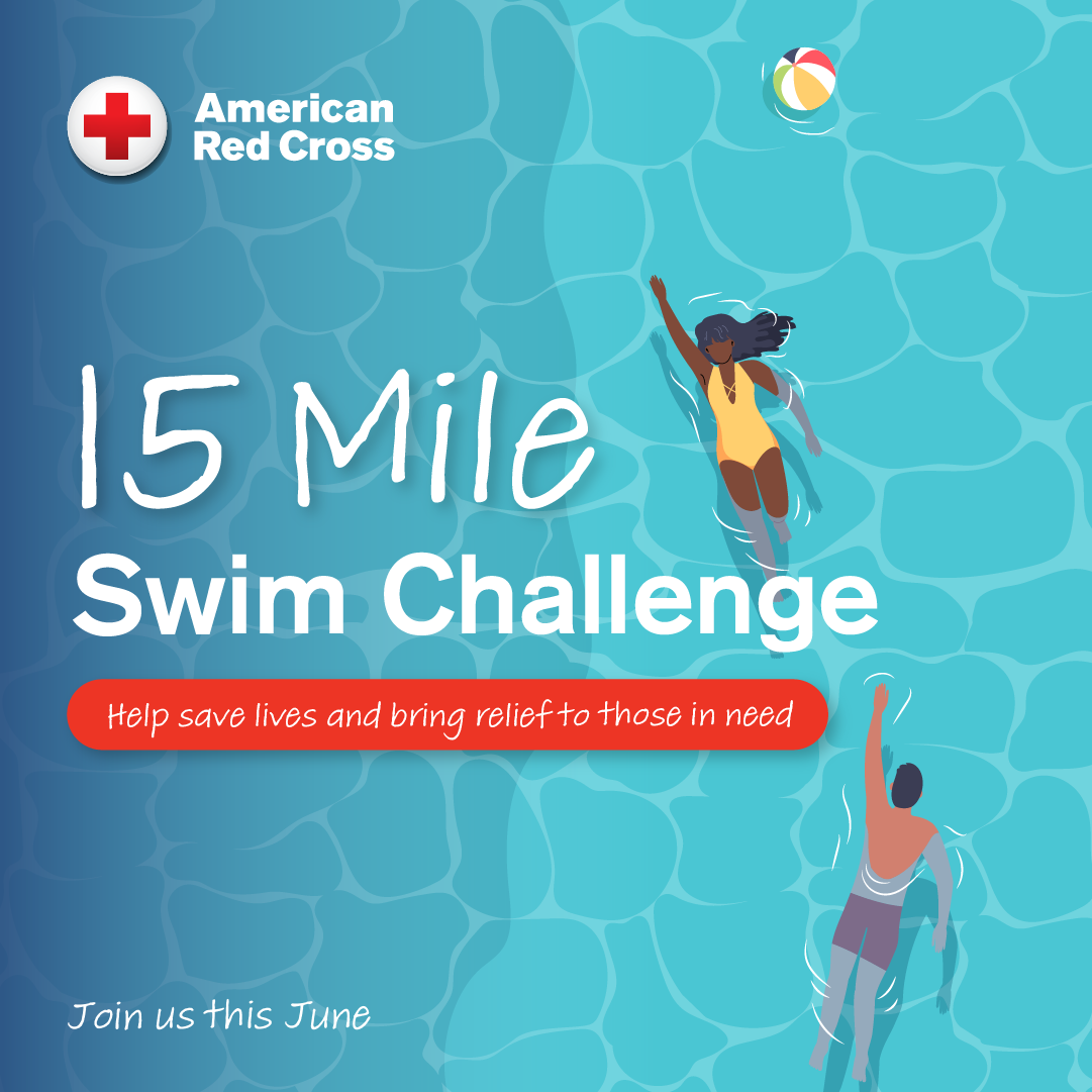 Illustration of swimmers in water doing laps