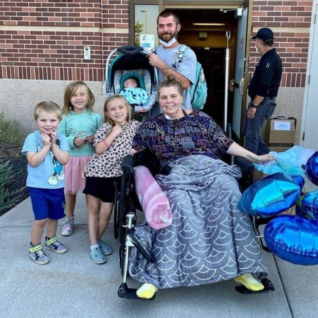 shandra sterner with husband and children