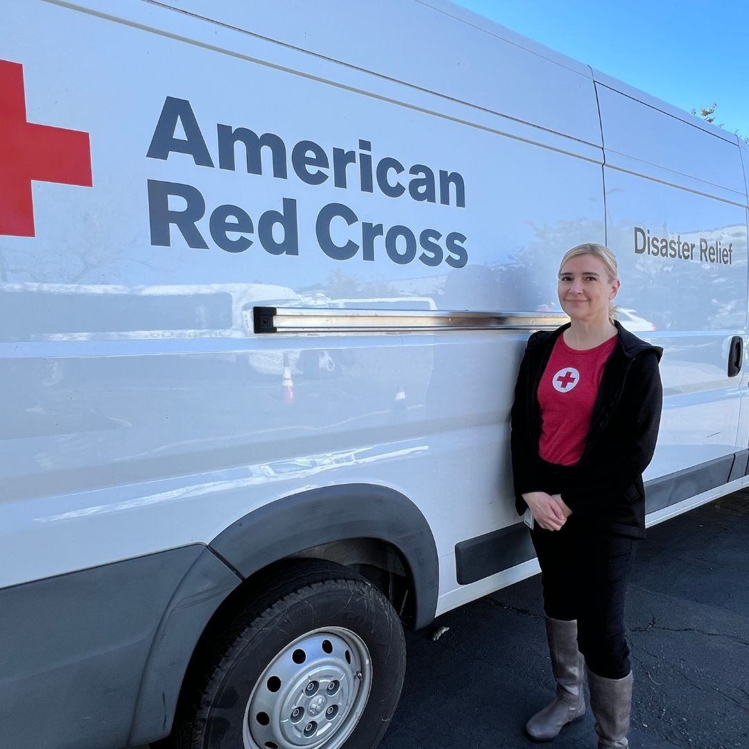 bixi in front of red cross van