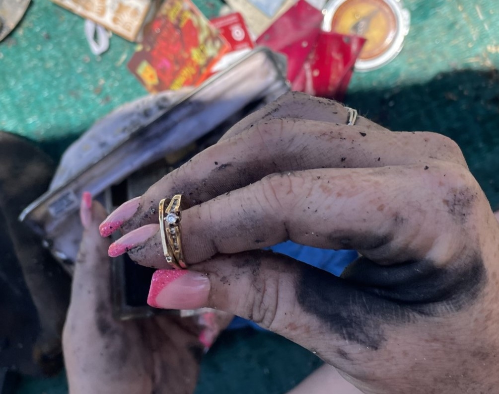A family heirloom is recovered after fire