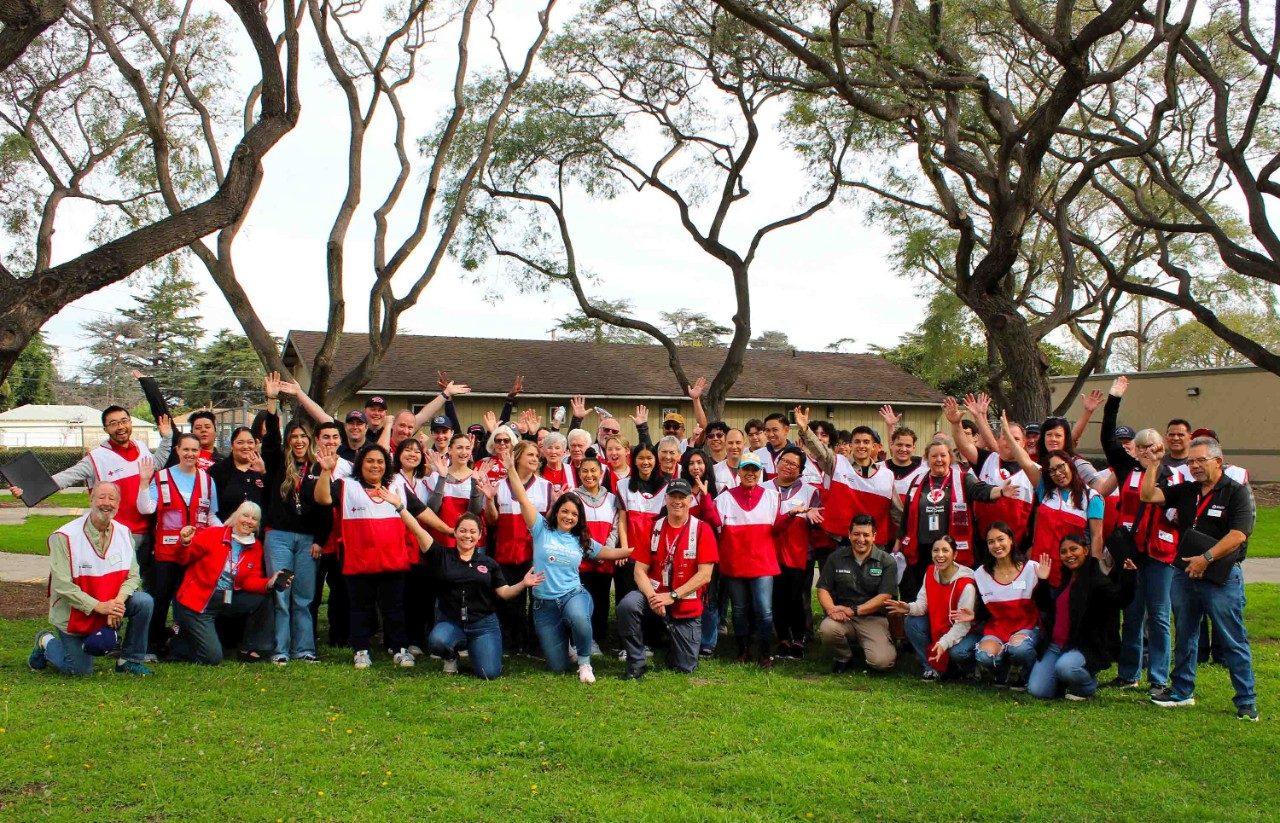 Red Cross volunteers and Oxnard Fire Department 