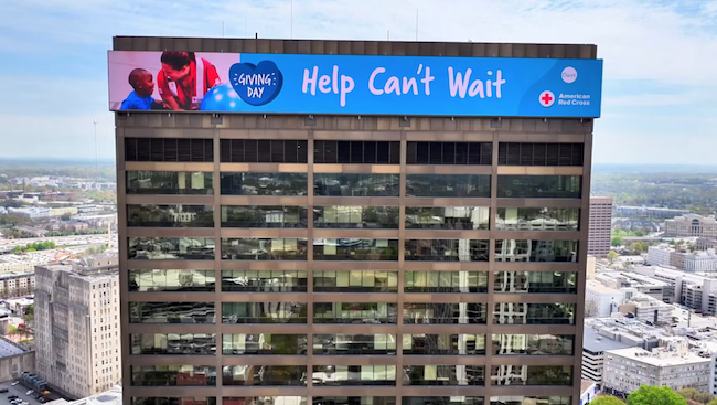 Atlanta skyline in support of people affected by disasters in Georgia