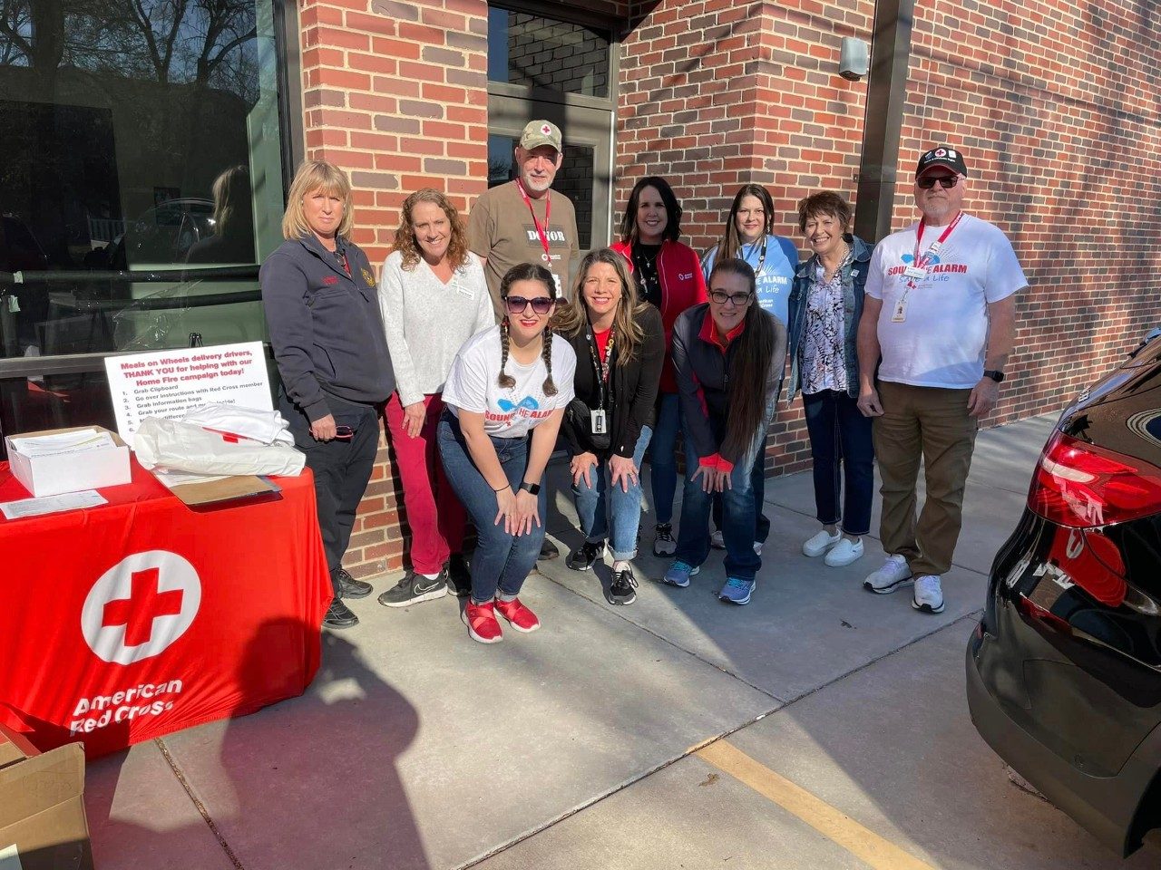 Volunteers work with Senior Services Inc