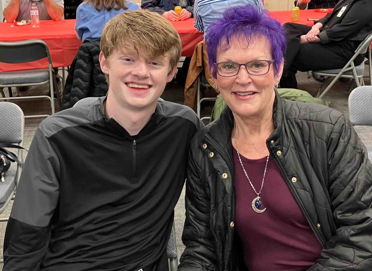 Tayden Landers and Patty Landers