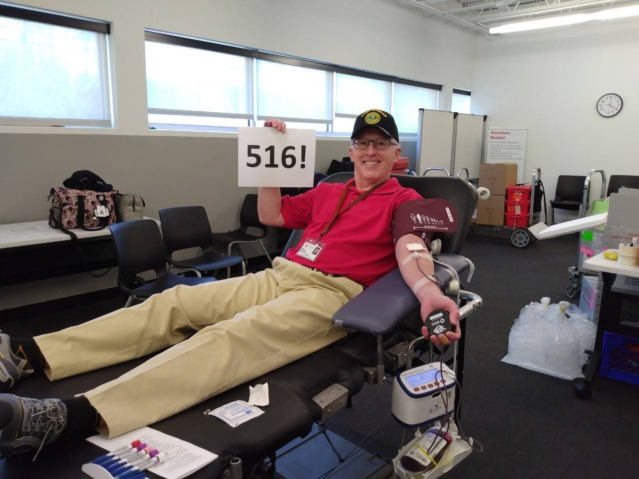 Shaun Brennan from Memphis donates blood
