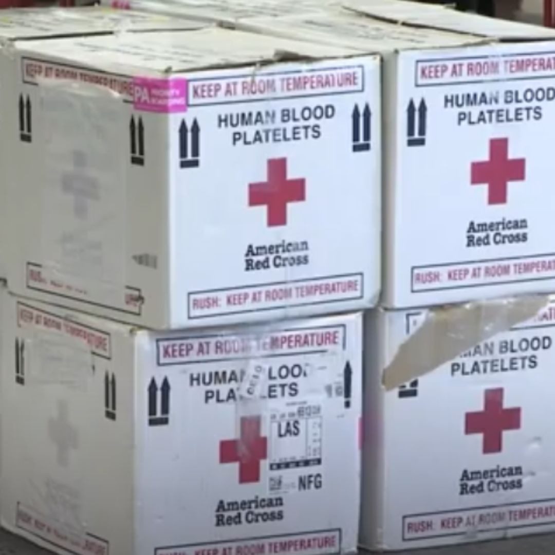 boxes of blood platelets