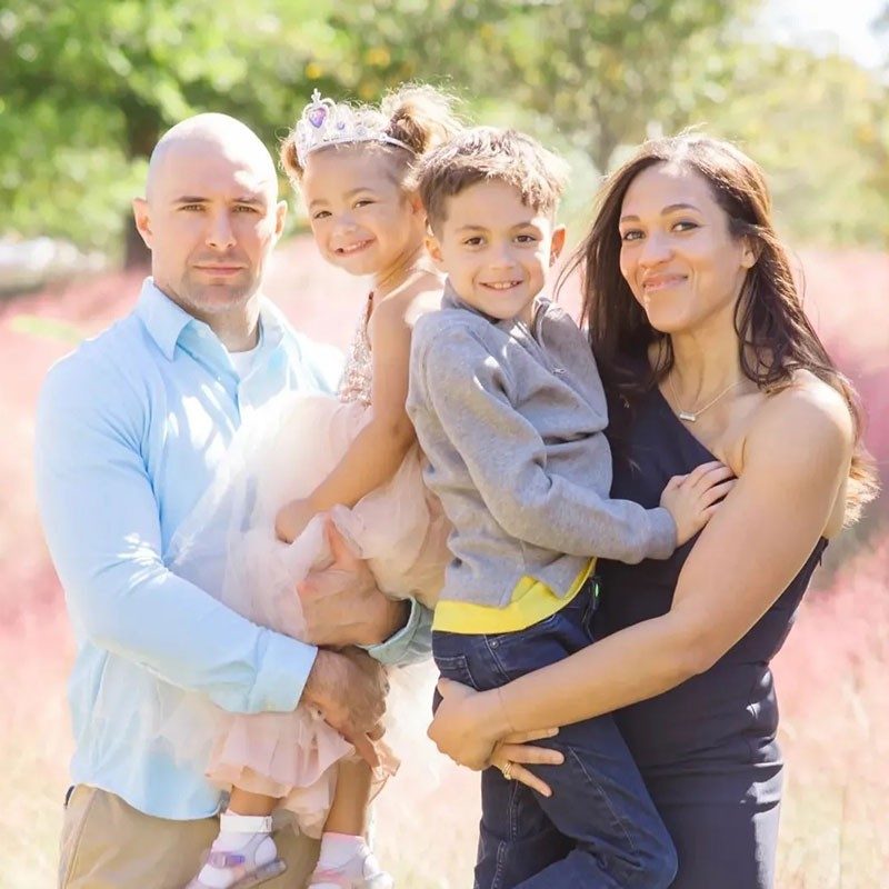 Annette Rowland with family at Railroad Park in Birmingham.
