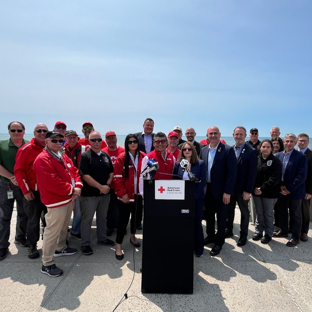 red crossers at press conference