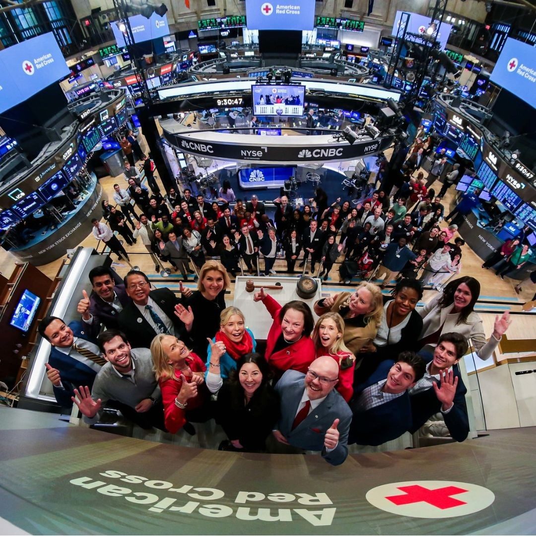 redcrossers at the new york stock exchange