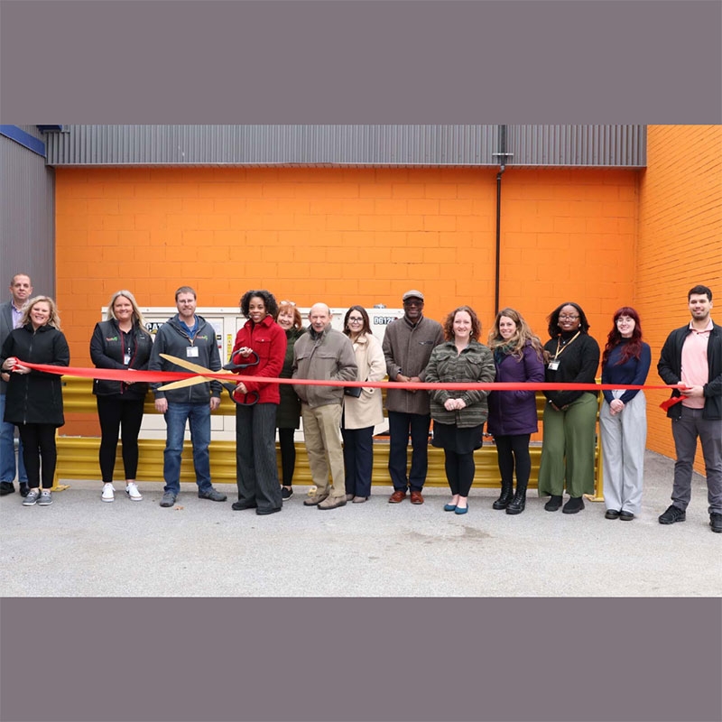 The Food Bank of Northwest Indiana members at a ribbon cutting ceremony.