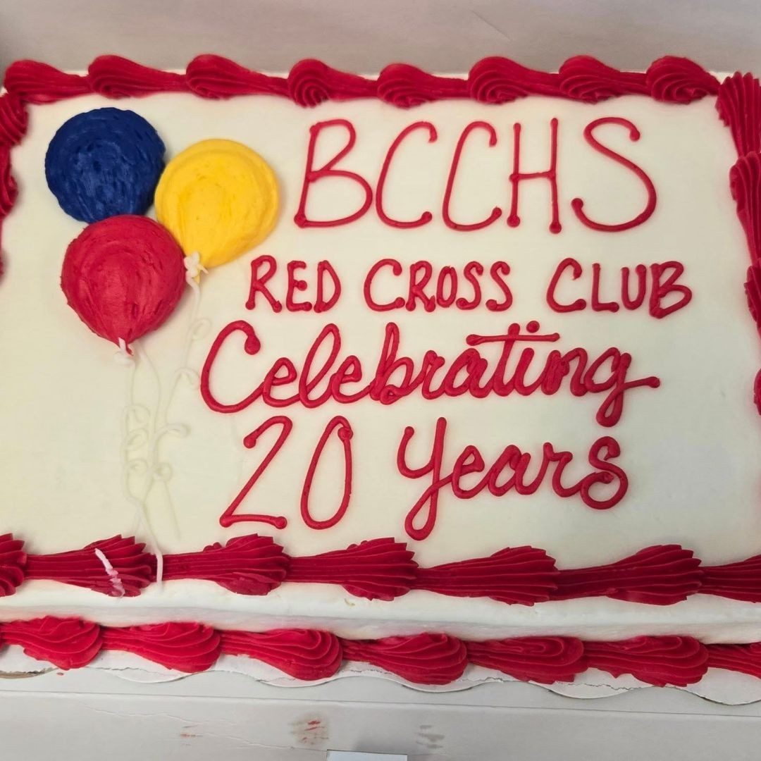 red cross club cake celebrating 20 years