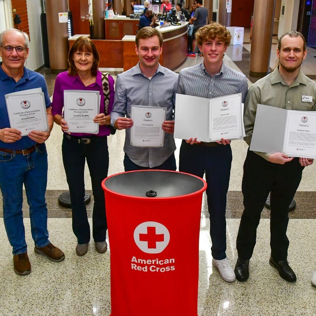 Red Cross lifesaver award recipients