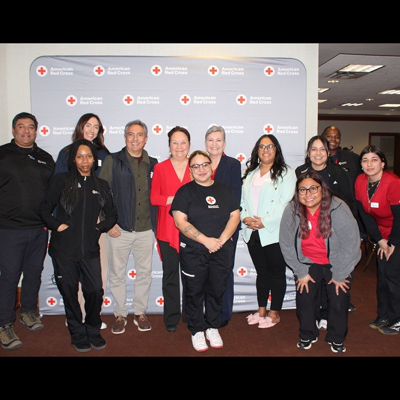 group picture of supporters at the Texas Saves Lives Blood Drive.