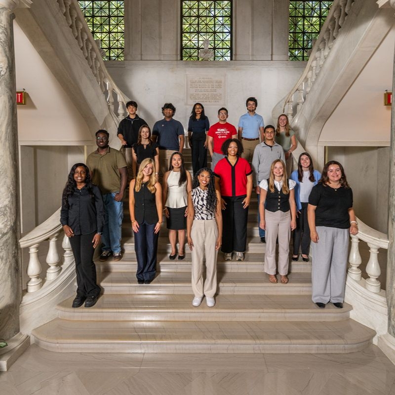 A group shot of the summer interns.