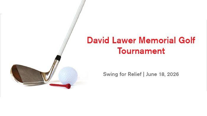 David Lawer Memorial Golf Tournament banner.