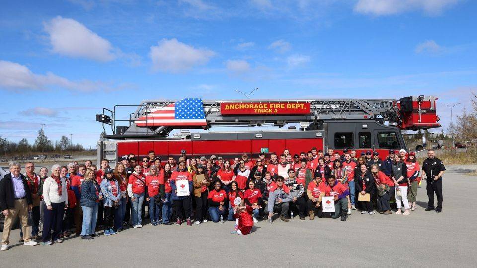 Group shot of Red Cross STA volunteers