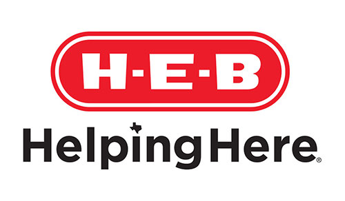 HEB Helping Here logo.