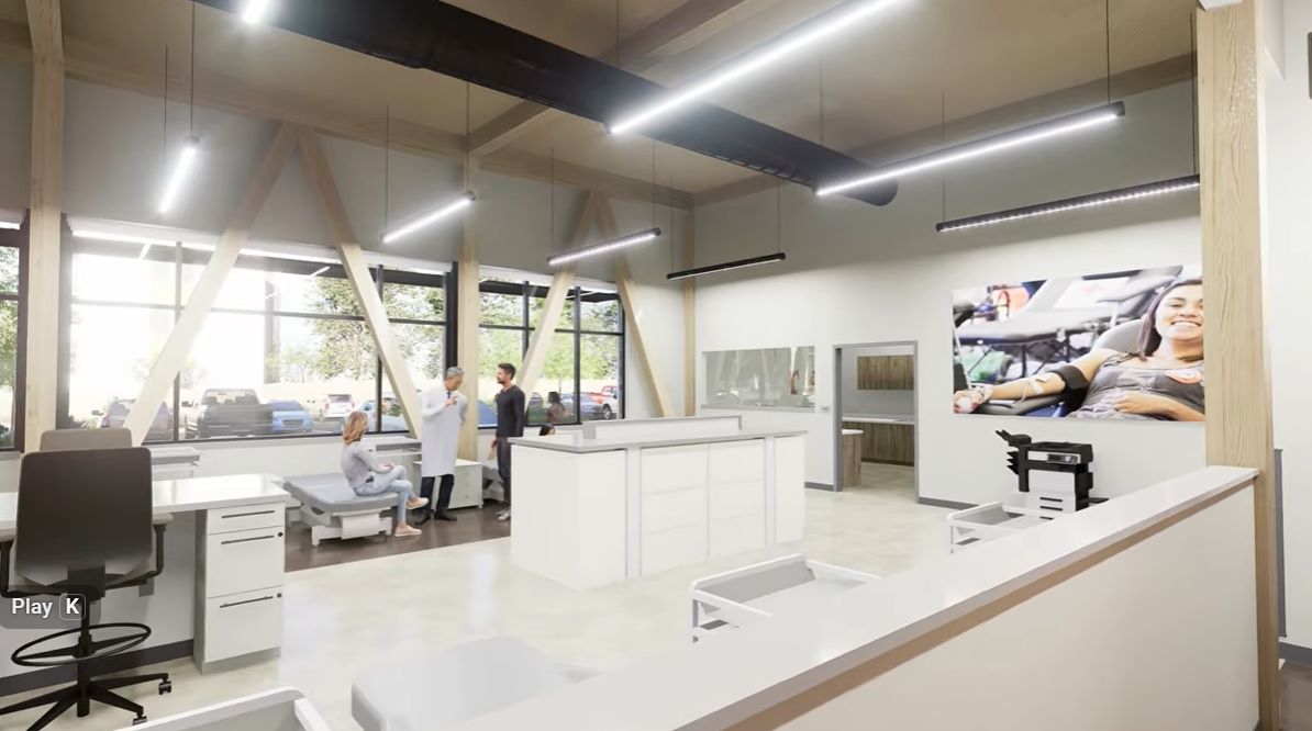 blood donation center rendering