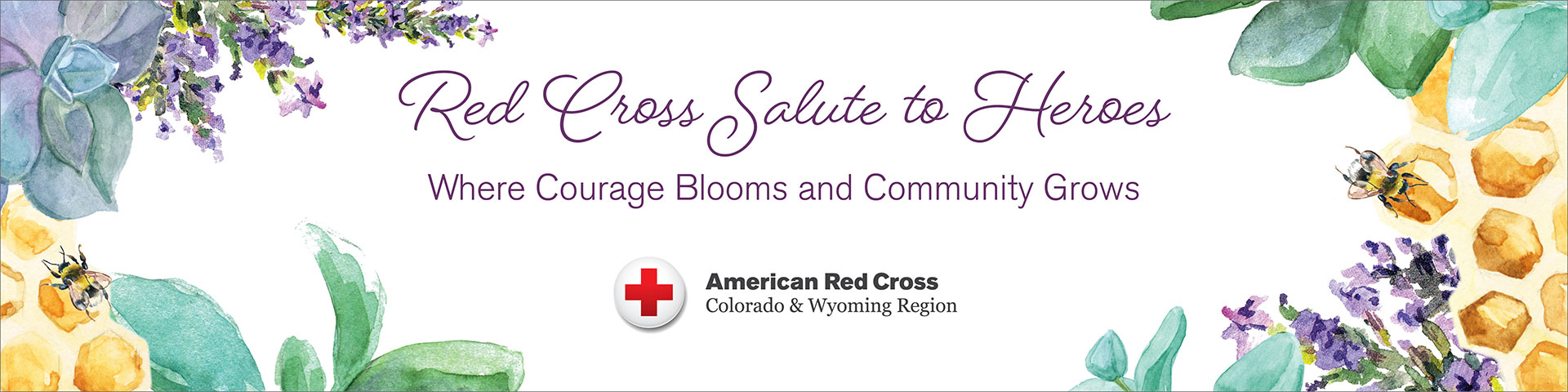 Red Cross Salute to Heroes banner.