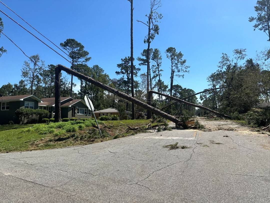 Destruction after hurricane
