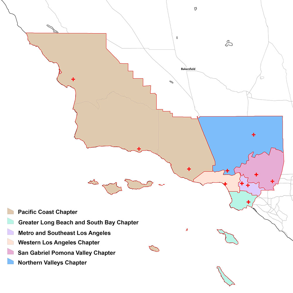 los angeles regional boundary map
