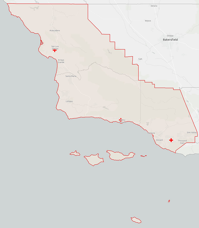 pacific coast los angeles map boundaries.