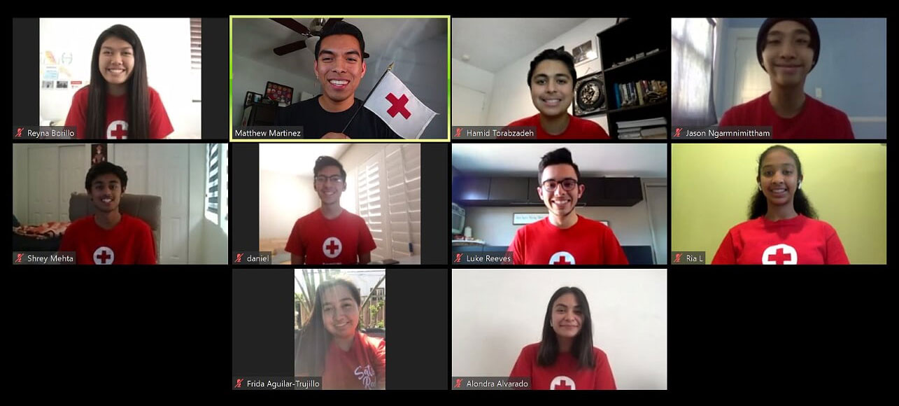 READYteens 2020 Program online conference call screenshot.