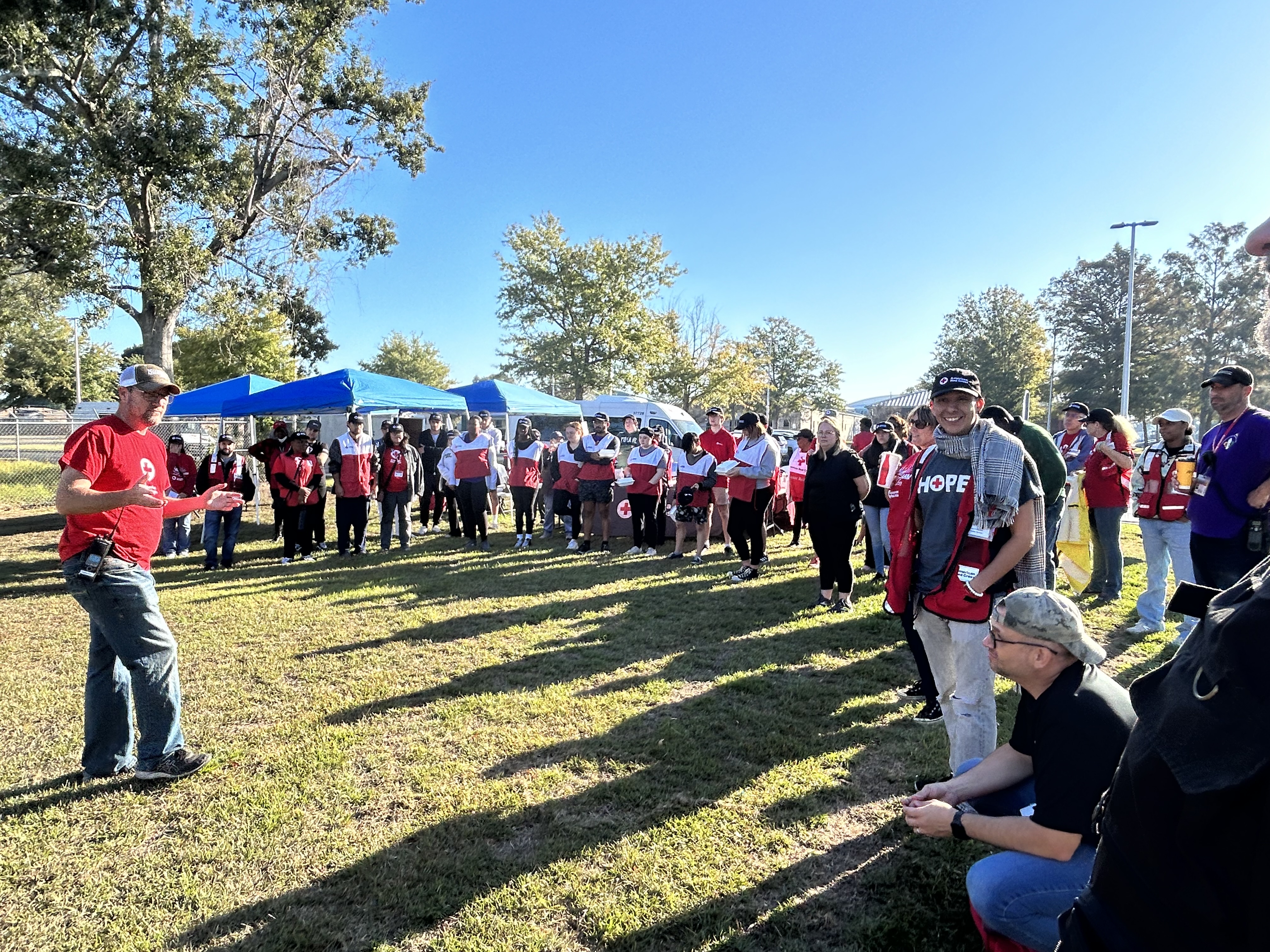 large group of volunteers