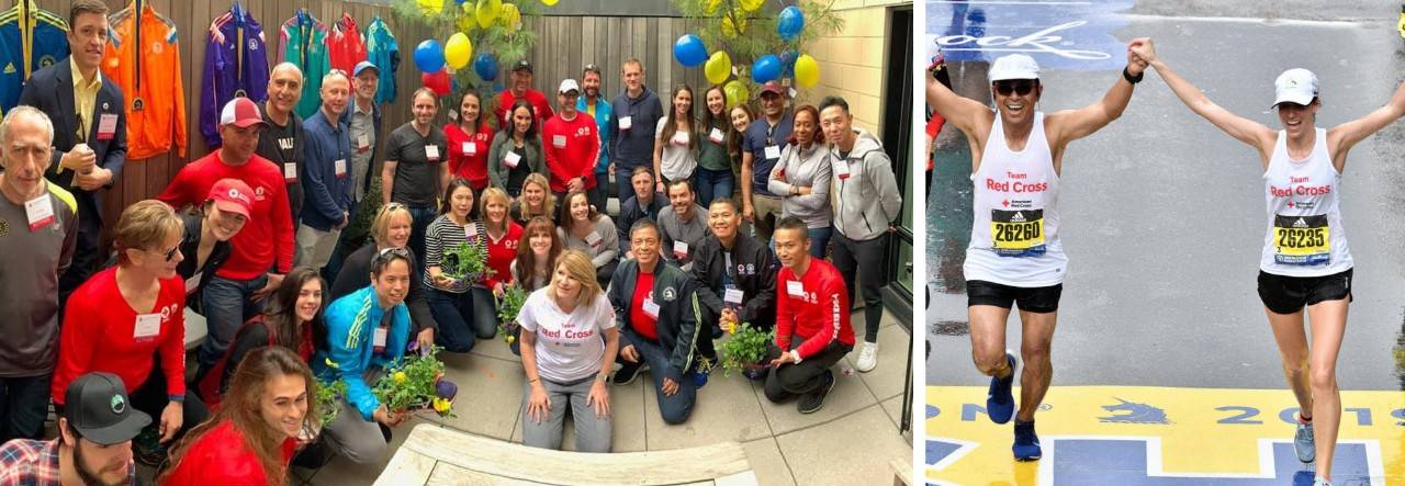 Team Red Cross Runners in the Boston Marathon