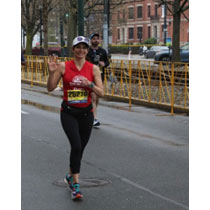 Sarah R. running in marathon