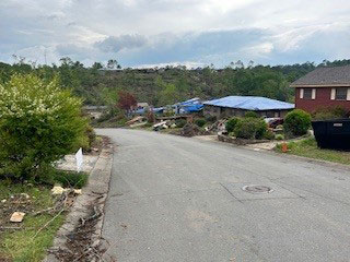 Destroyed home from a tornado