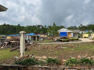 Destroyed home from a tornado